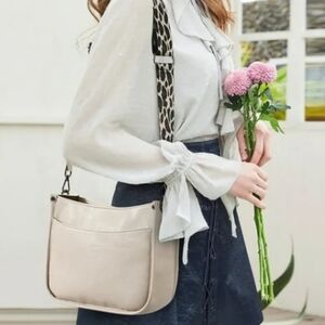 Purse, Cream & Animal Print, Shoulder/Cross Body, VGC